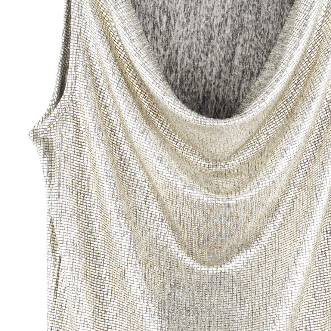 Drape Neck Tank Top - Champagne