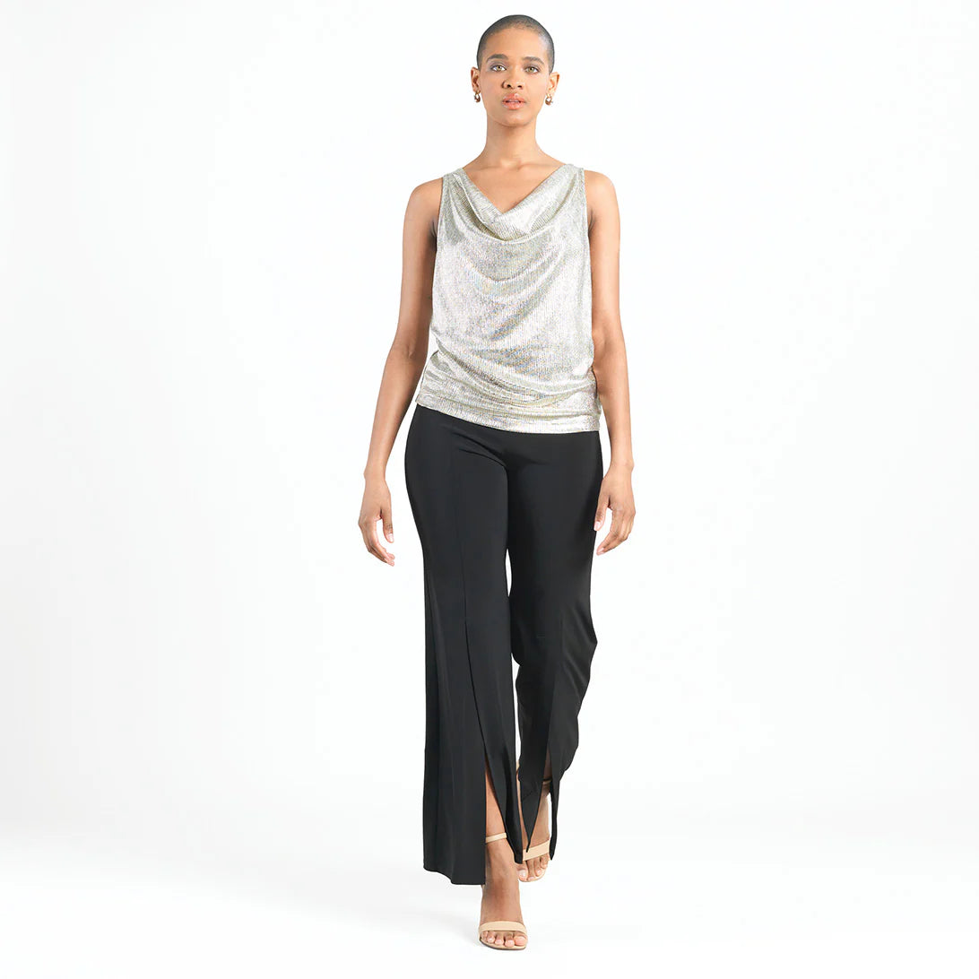 Drape Neck Tank Top - Champagne