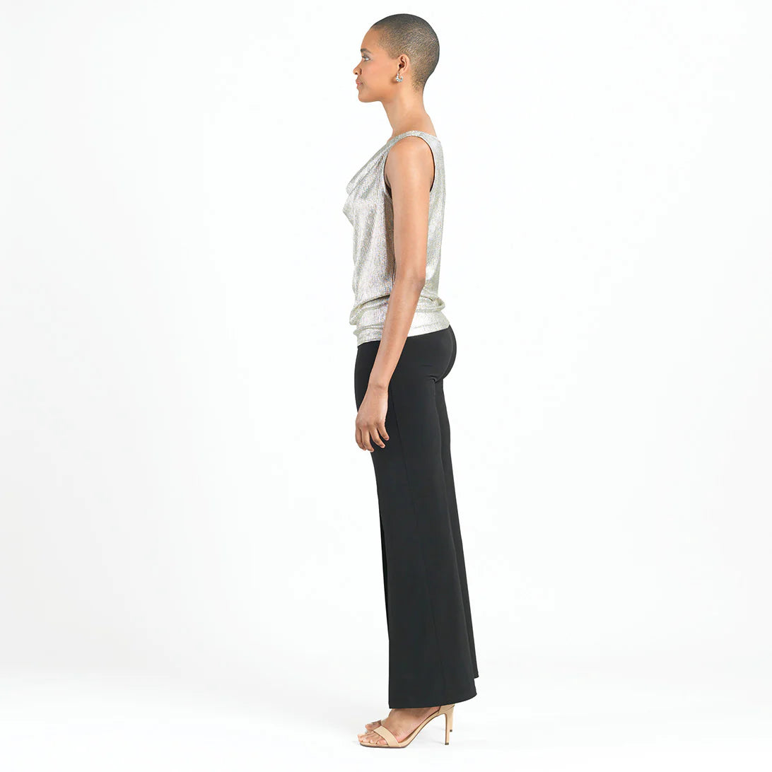 Drape Neck Tank Top - Champagne