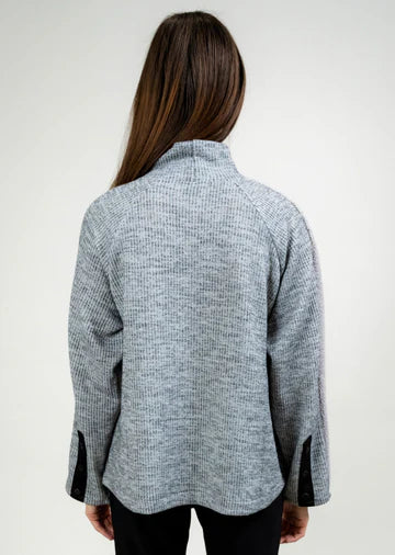 Boucle Turtleneck Fleece - Grey