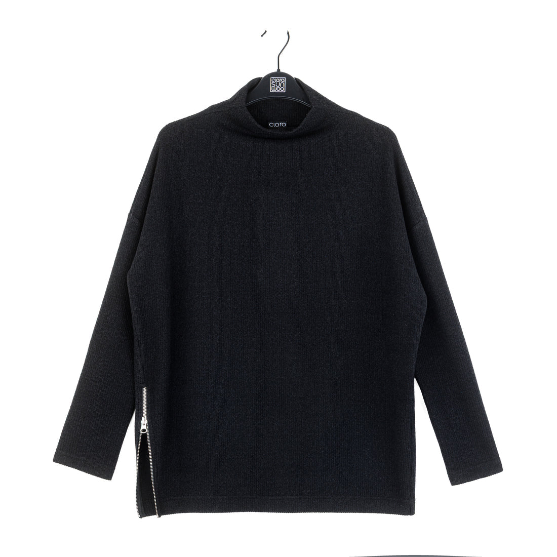 Turtleneck Sweater Tunic - Black