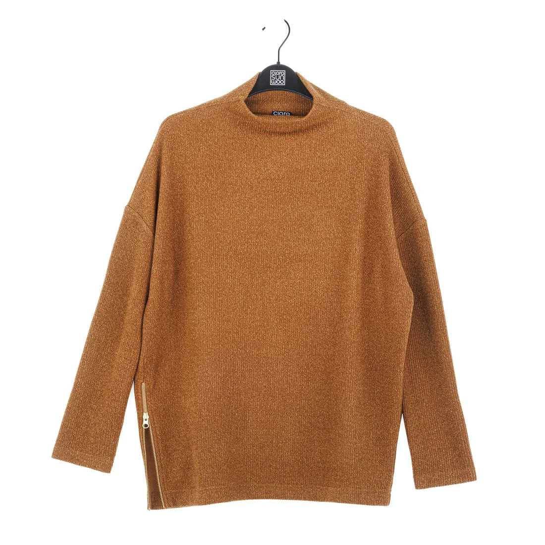 Turtleneck Sweater Tunic - Camel