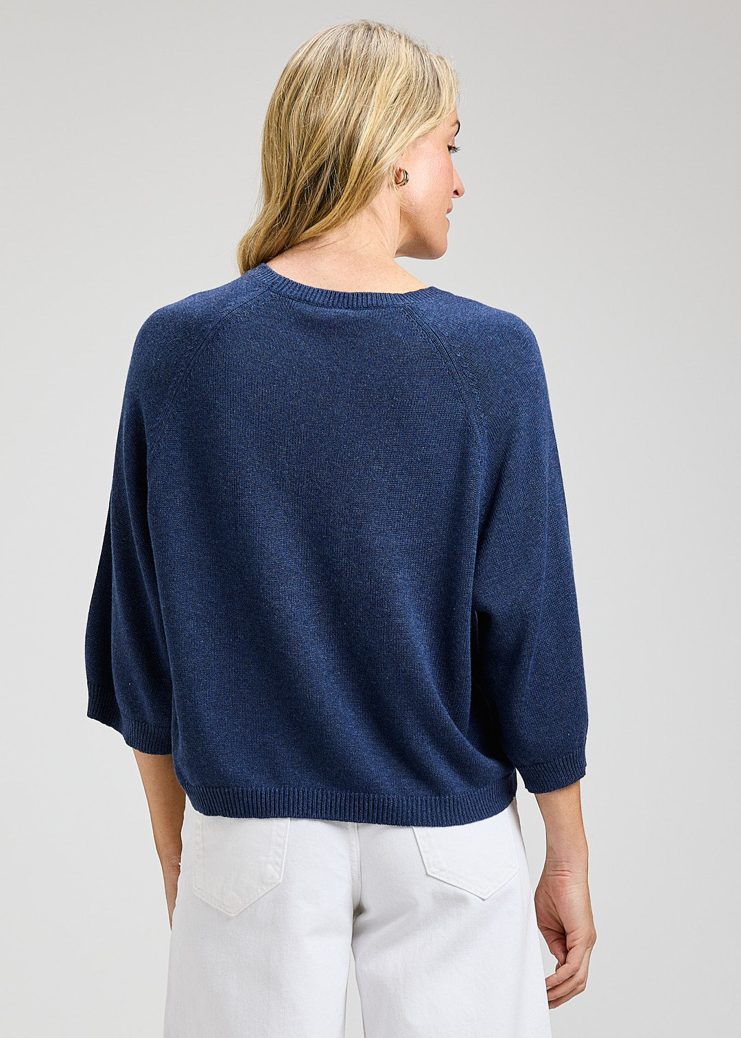 Basic Crew Neck Sweater - Denim