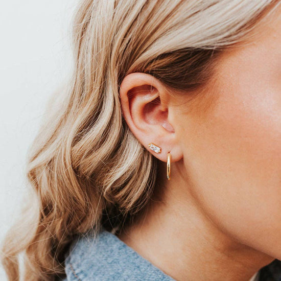 Olivia Essential Hoop Earrings - Silver