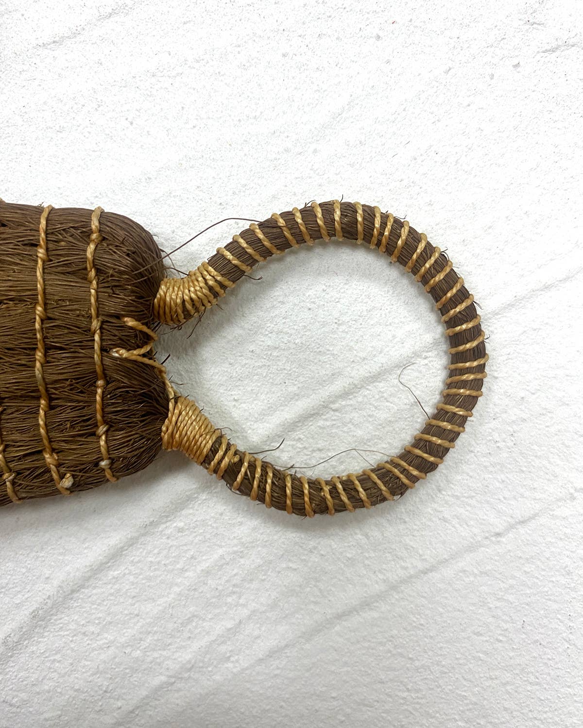 Palm Fiber Brush with Handle