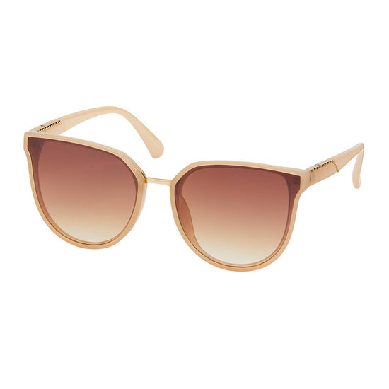 Inlay Cat Eye Sunglasses - Beige