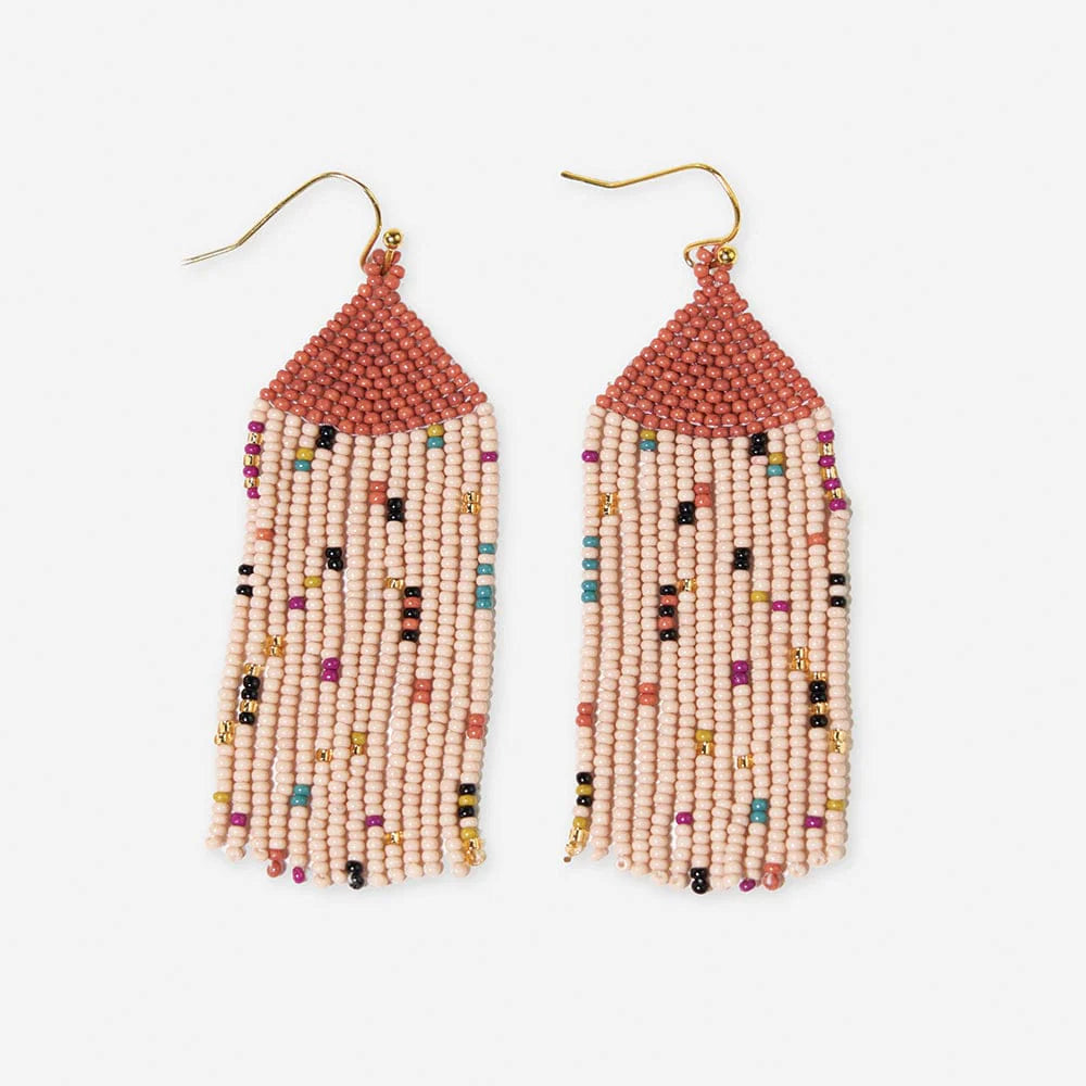 Agnes Confetti Desert Beaded Fringe Earrings