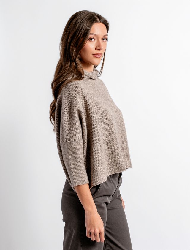 Aja London Turtleneck Sweater - Taupe