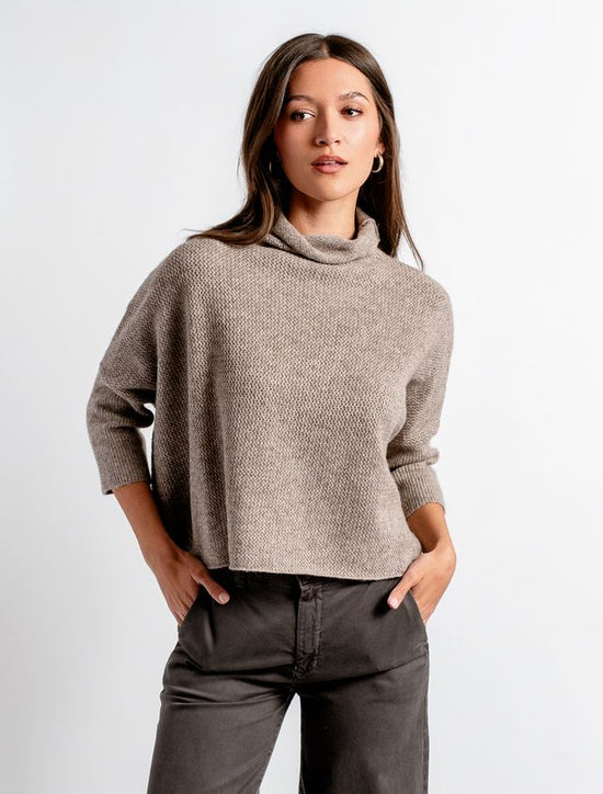 Aja London Turtleneck Sweater - Taupe