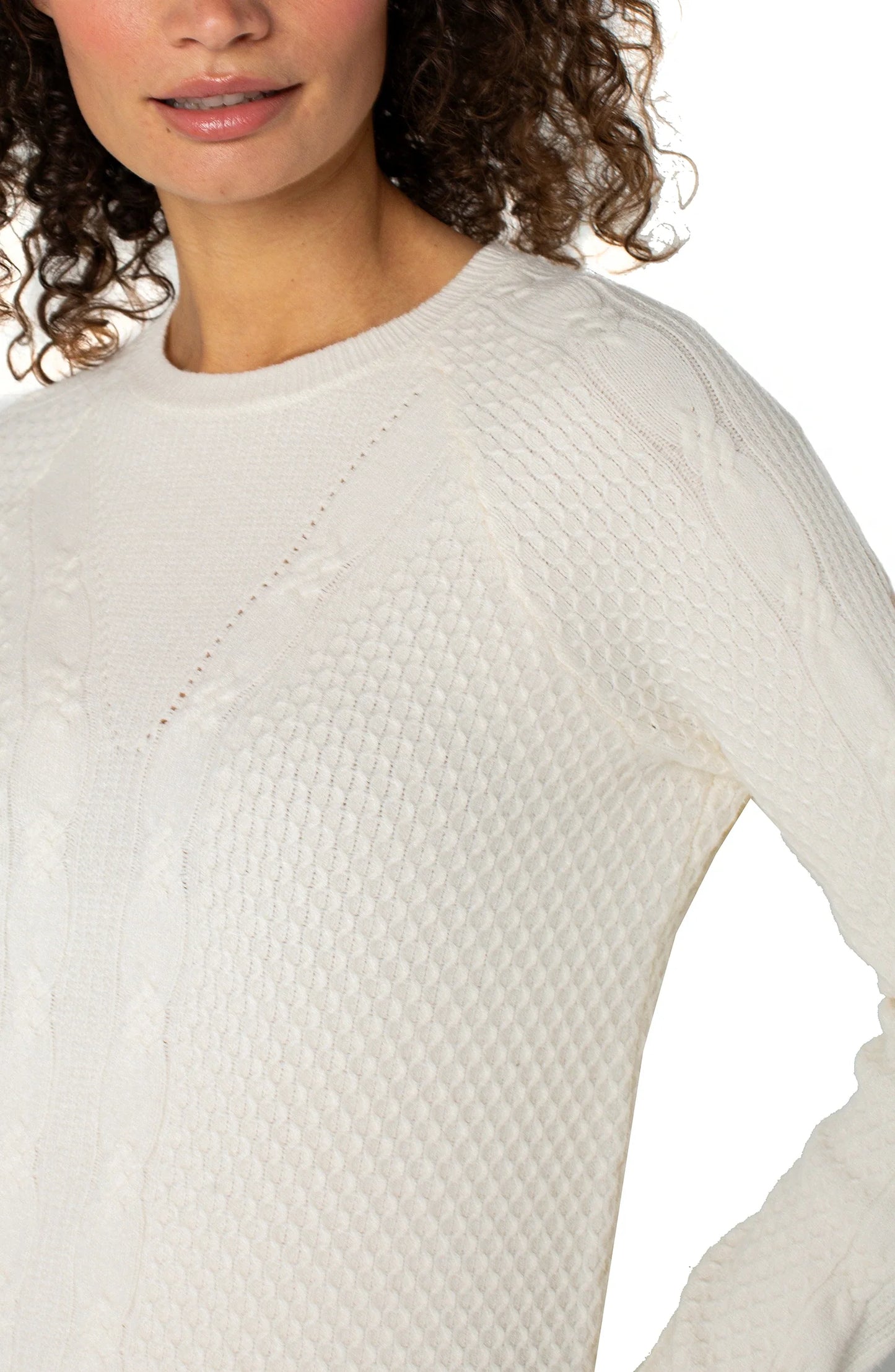 Long Raglan Sleeved Sweater - Alabaster