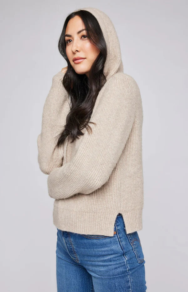 Alanis Hoodie Sweater - Heather Taupe