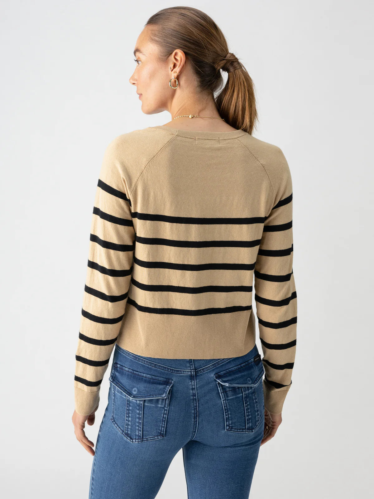 All Day Long Pullover Sweater - True Khaki/Black