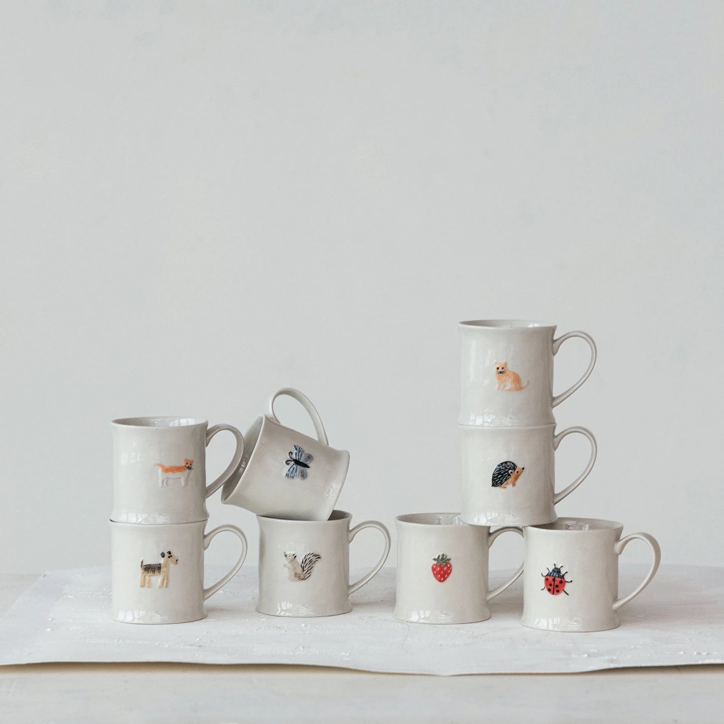 Stoneware Animal Mug - Standing Cat