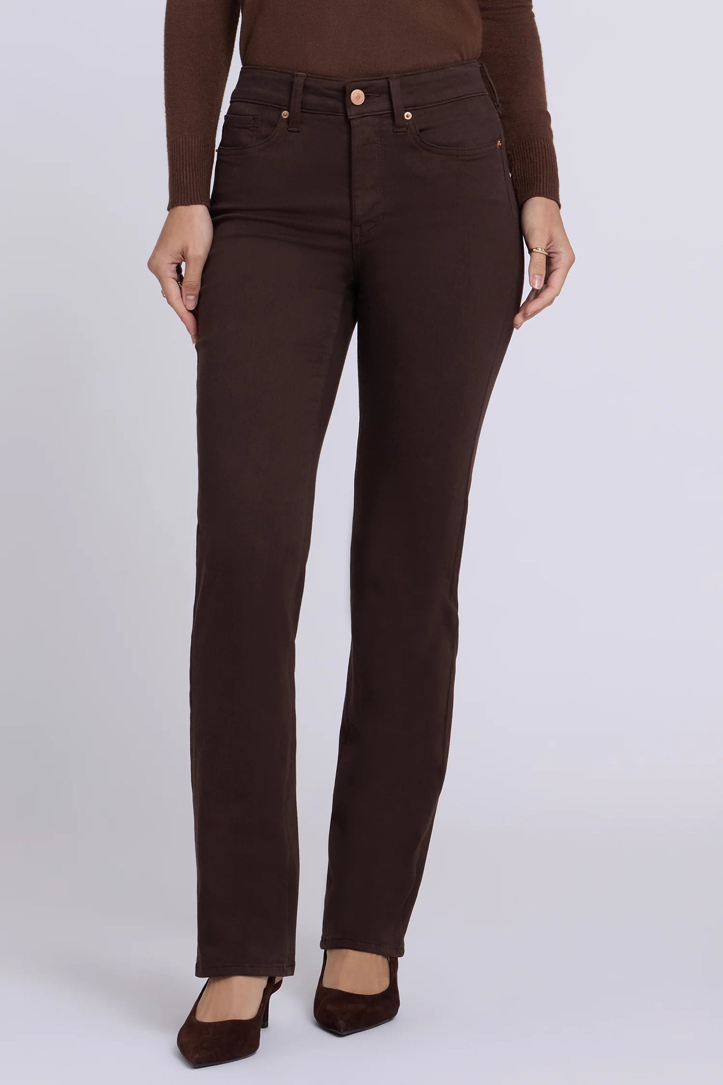Marilyn Straight Jeans - Bitter Chocolate