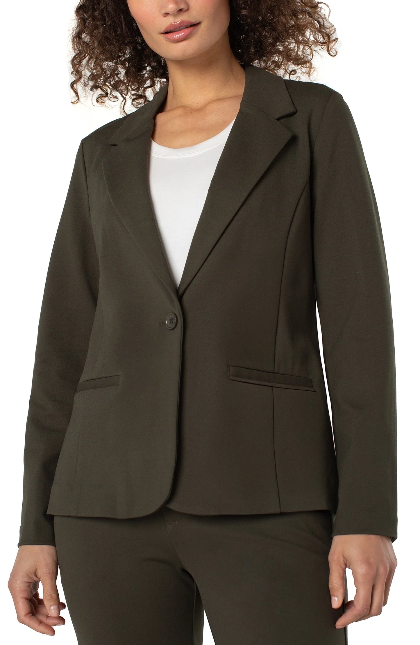 Fitted Blazer - Forest Night