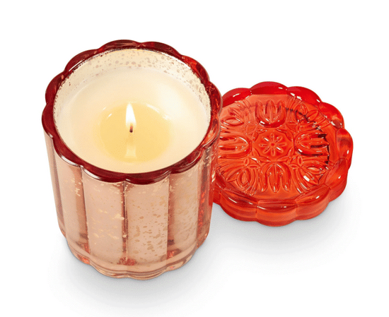 Load image into Gallery viewer, Flourish Glass Candle - Blood Orange Dahlia

