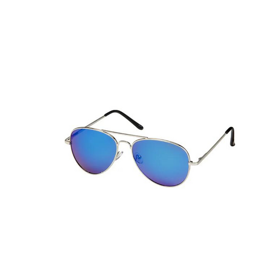 Color Lens Aviators Sunglasses - Blue