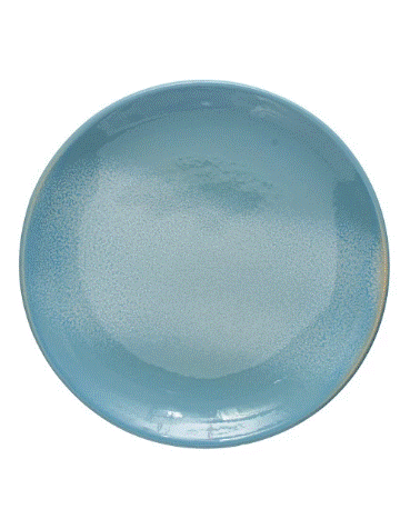 Round Stoneware Plate - Blue