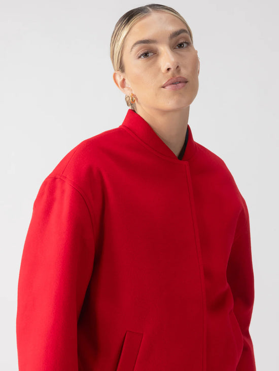 Modern Bomber Jacket - Mars Red