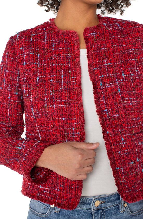 Boucle Jacket - Red