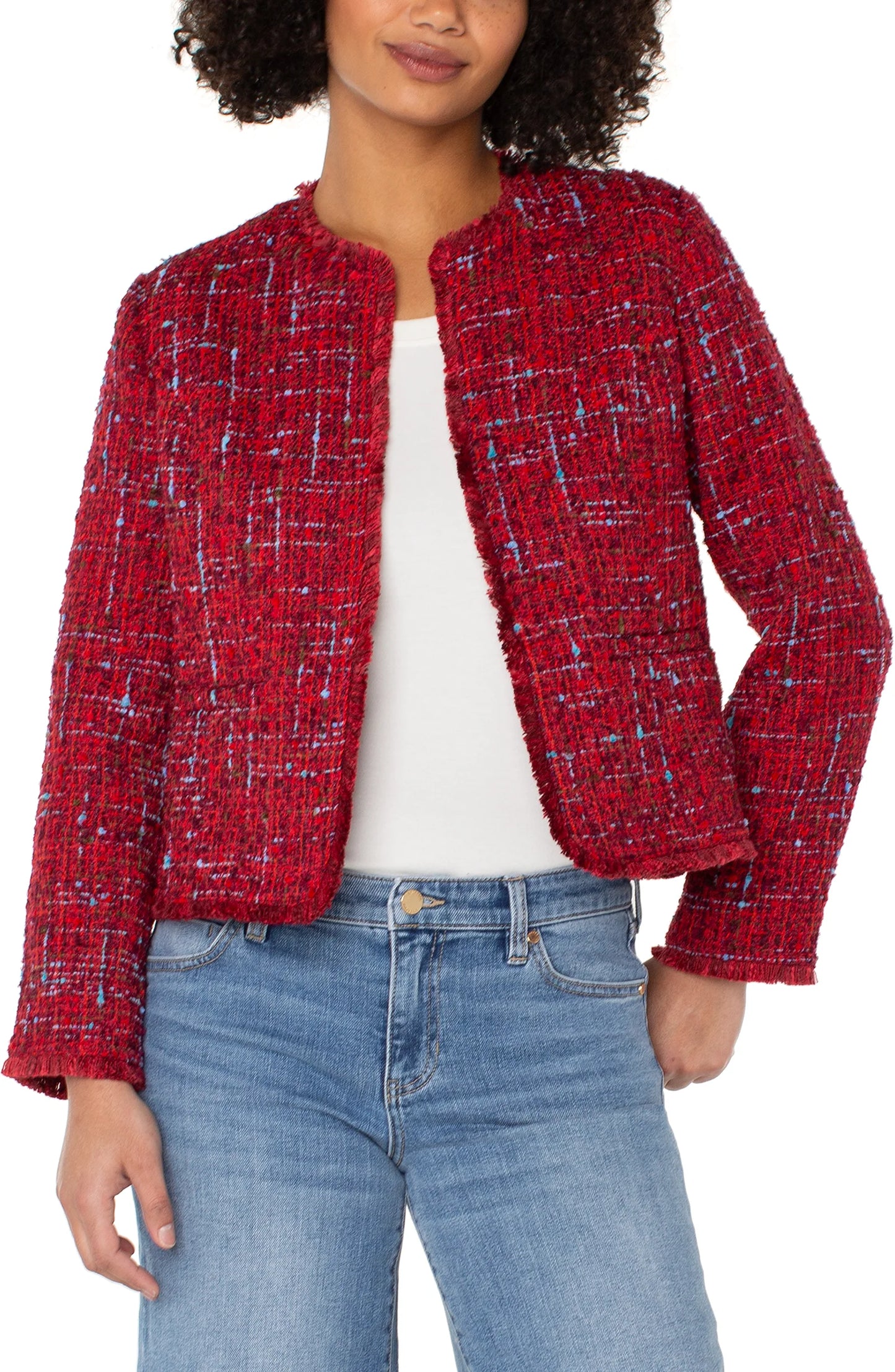 Boucle Jacket - Red