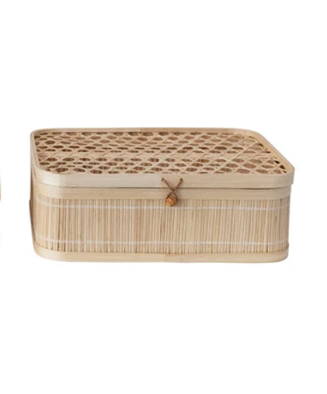 Load image into Gallery viewer, Hand-Woven Bamboo Box - Large
