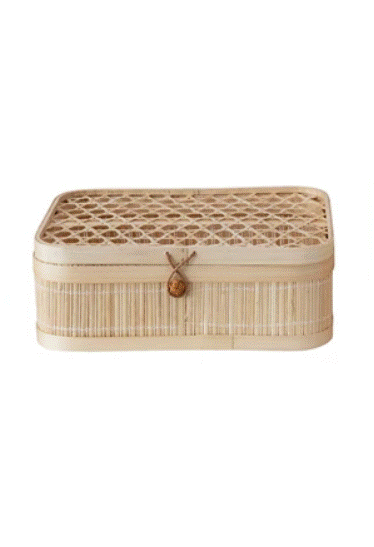 Load image into Gallery viewer, Hand-Woven Bamboo Box - Medium
