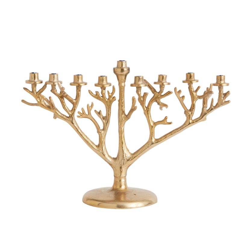 Golden Branch Menorah