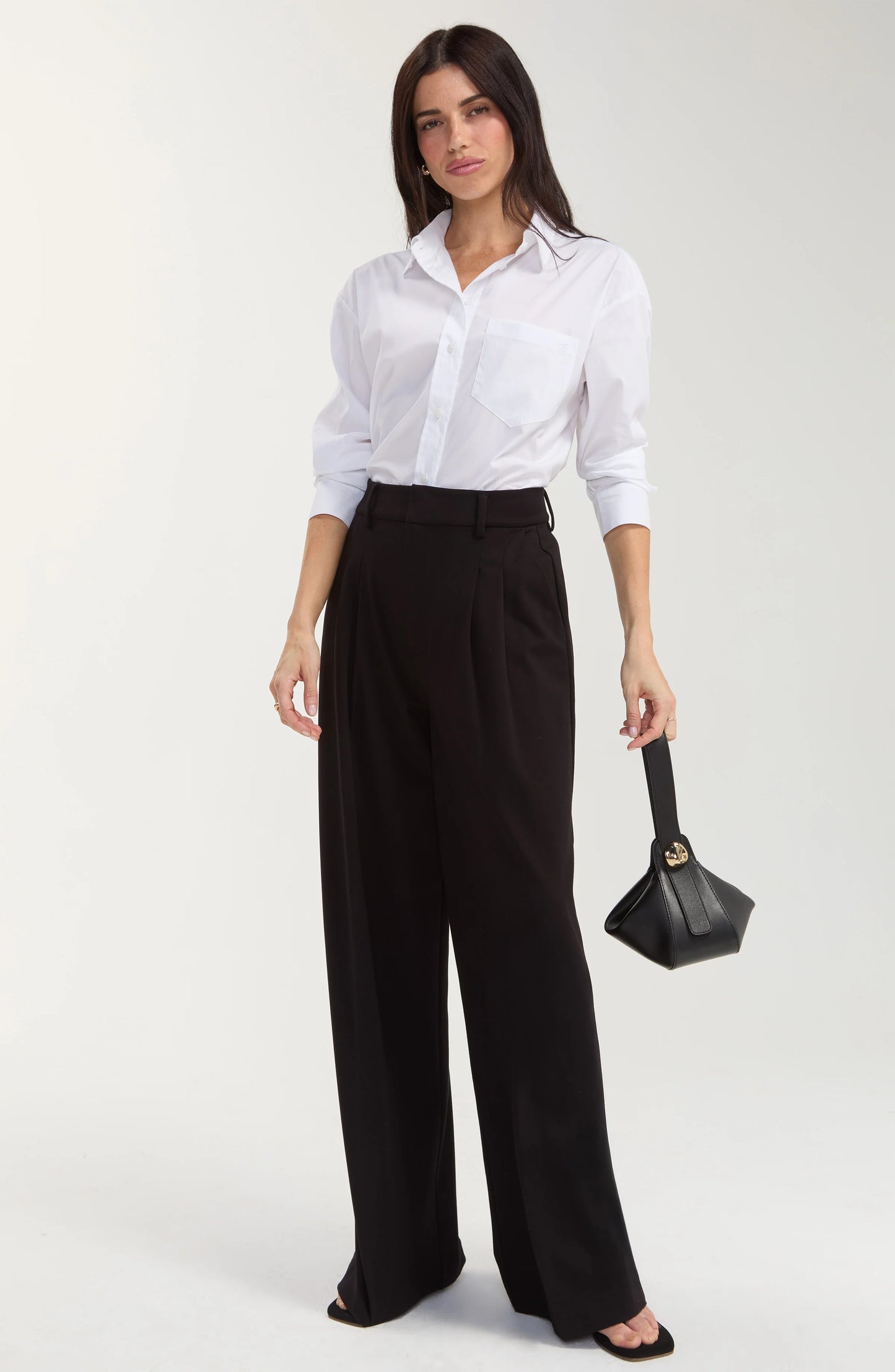 Brooke HighRise Wide Leg Pants - Black