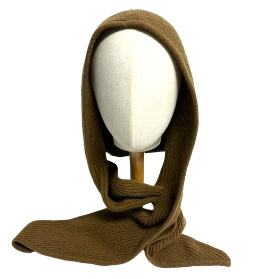 Cashmere Blend Scarf/Hoodie - Camel