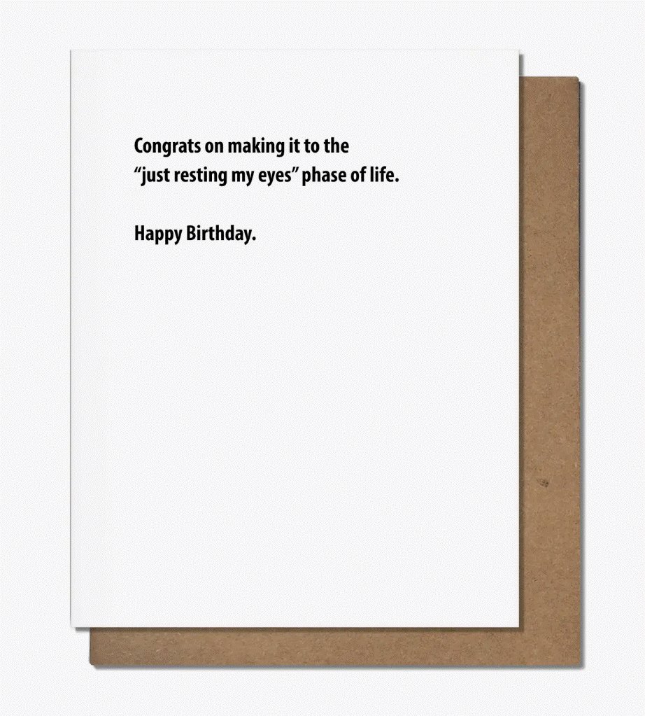 Load image into Gallery viewer, Resting My Eyes Stage of Life Birthday Card
