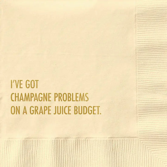 "Champagne Problems" Cocktail Napkin