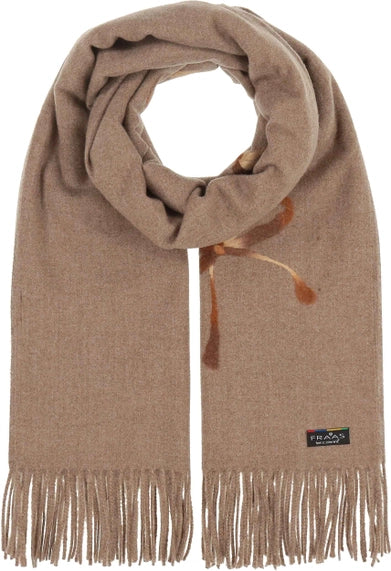 Needle Punch Bows Scarf - Chinchilla