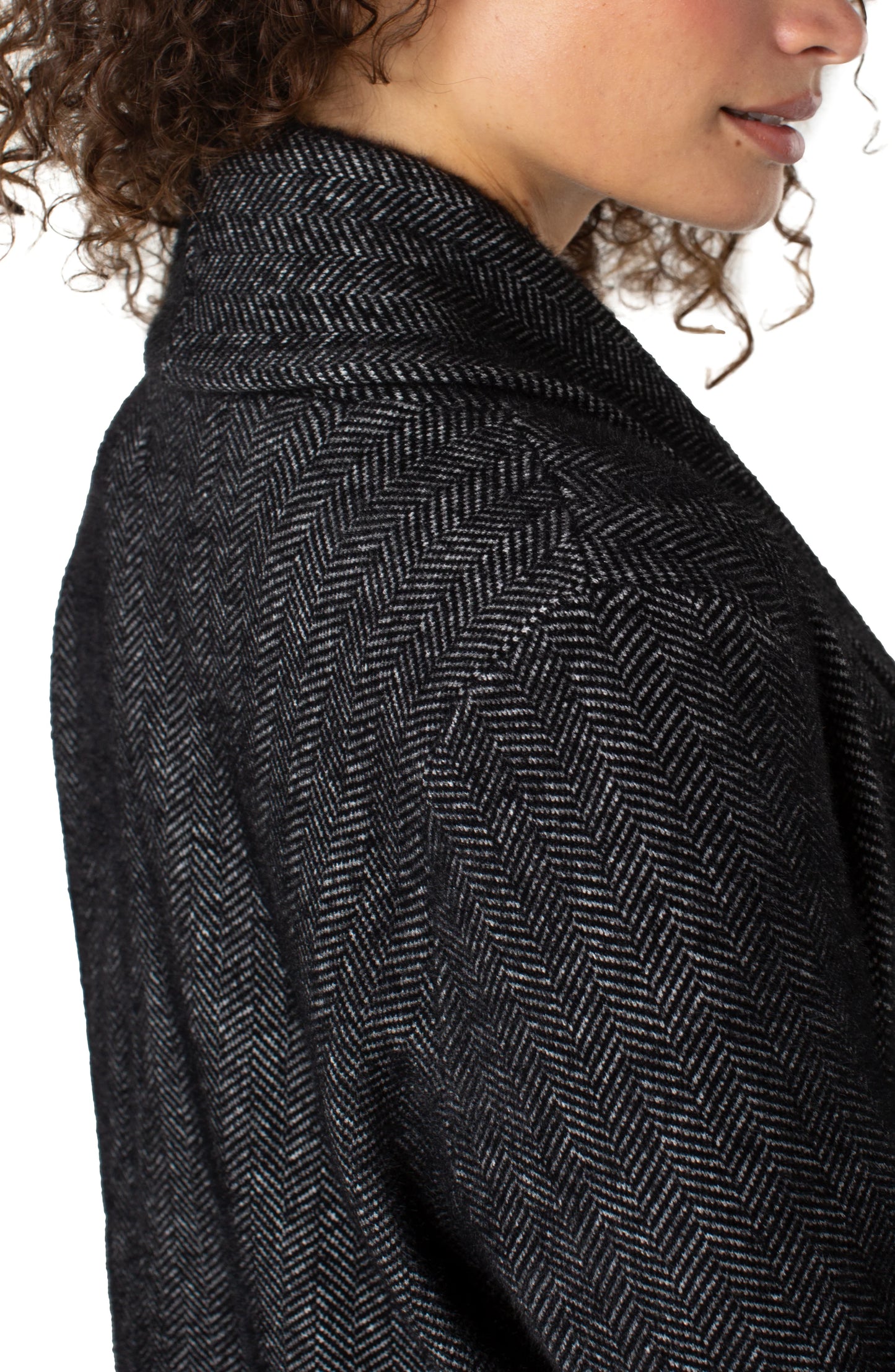 Long Open Shawl Collar Cardigan Coat Sweater - Charcoal