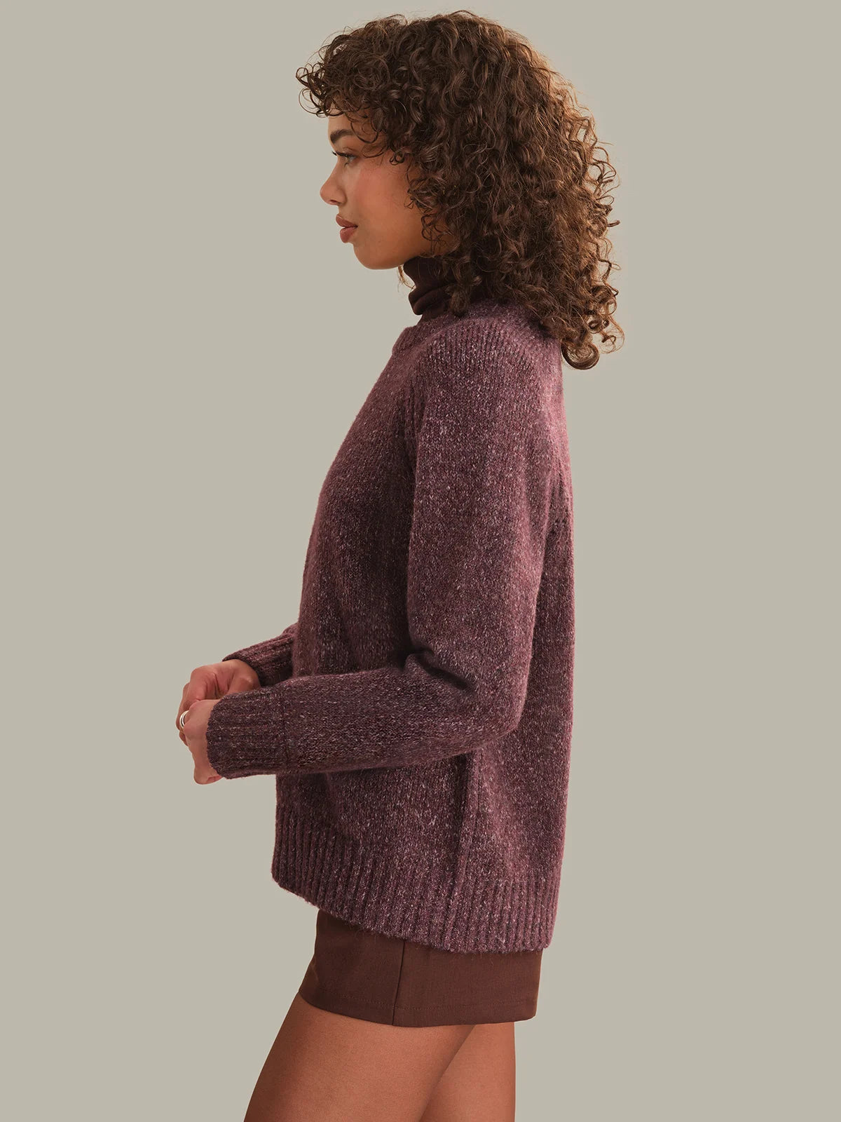 Constance Crew Neck Sweater - Italian Plum