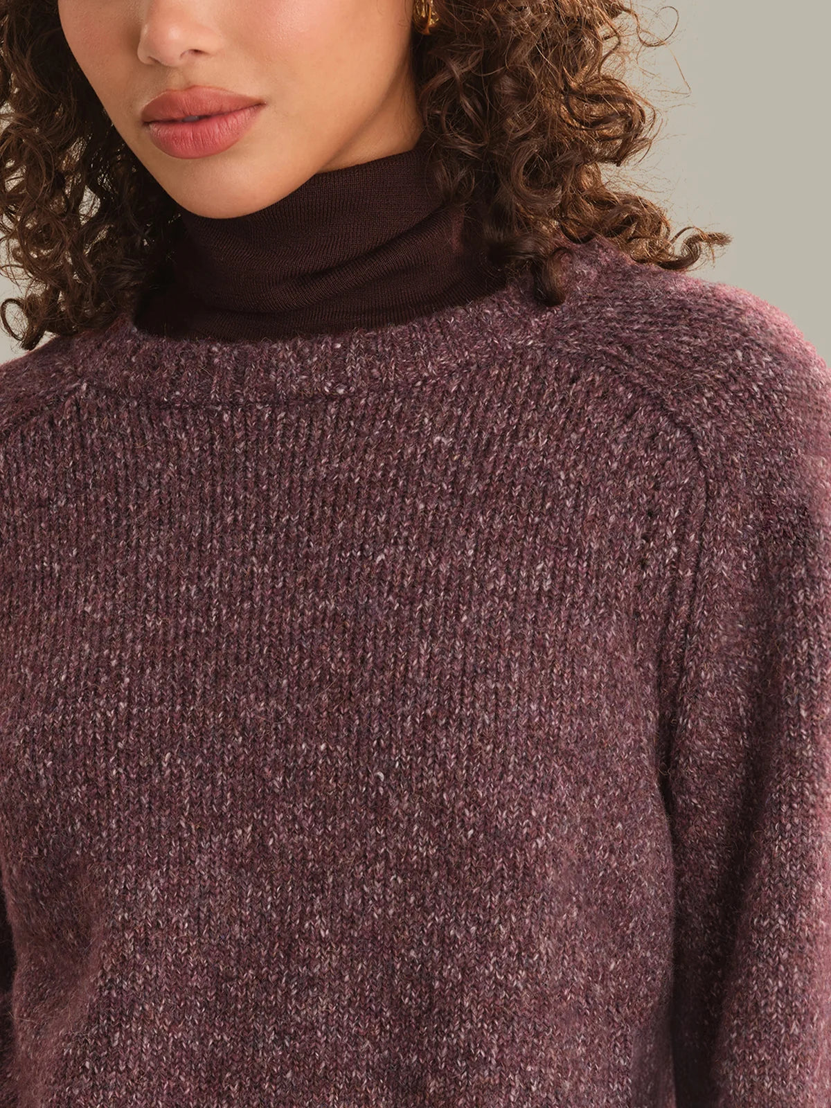Constance Crew Neck Sweater - Italian Plum