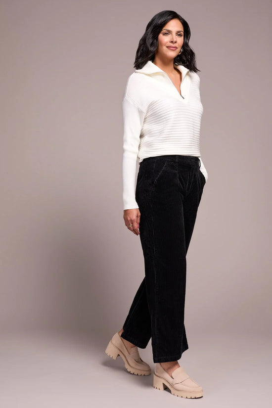 Wide Wale Corduroy Pants - Black