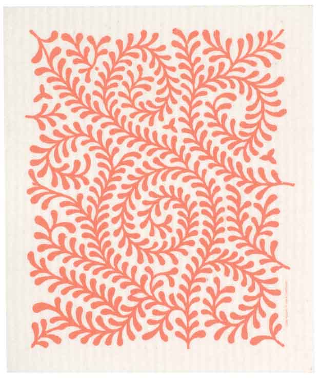 Swedish Dishcloth - Orange Leaves