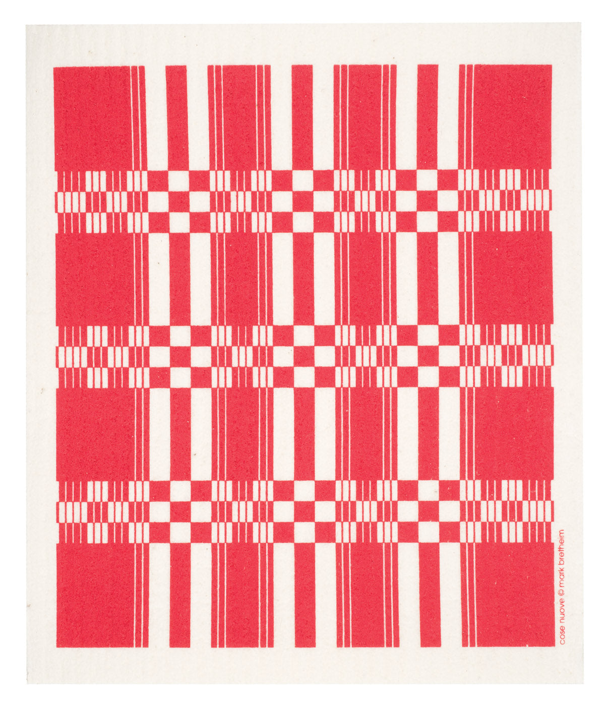 Swedish Dishcloth - Red Folk Weave