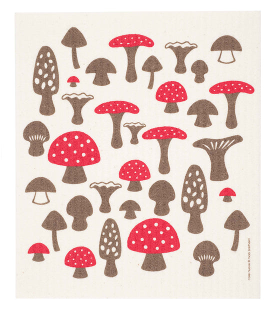 Swedish Dishcloth - Mushrooms