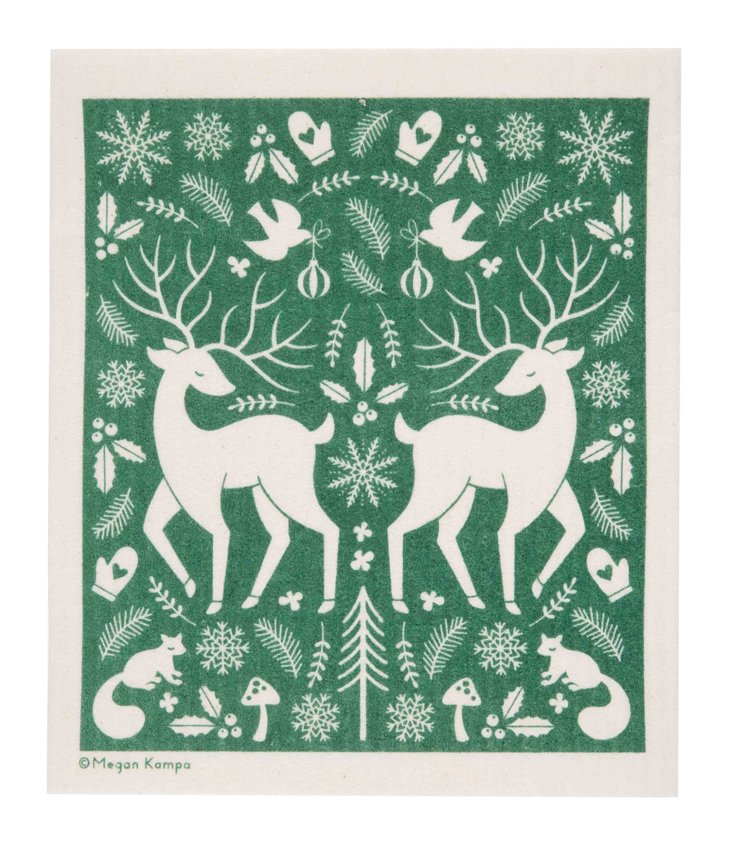Swedish Dishcloth - Deer - Green