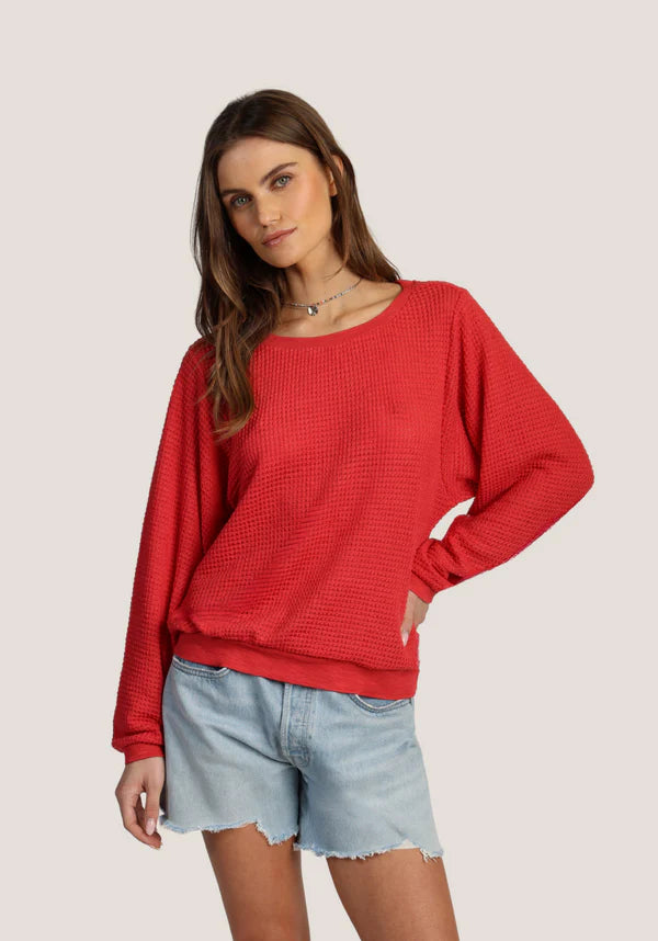 Covet Crew Neck Sweater - Red