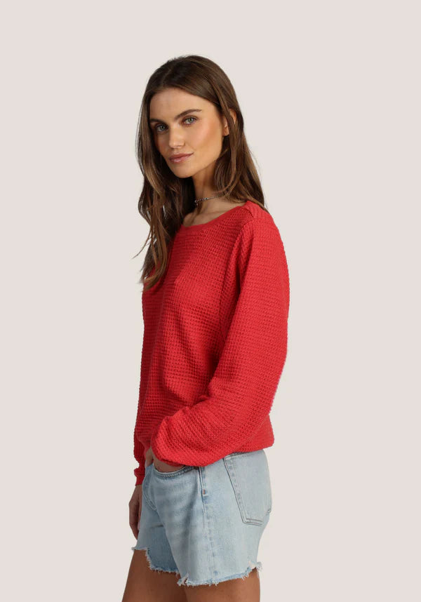 Covet Crew Neck Sweater - Red