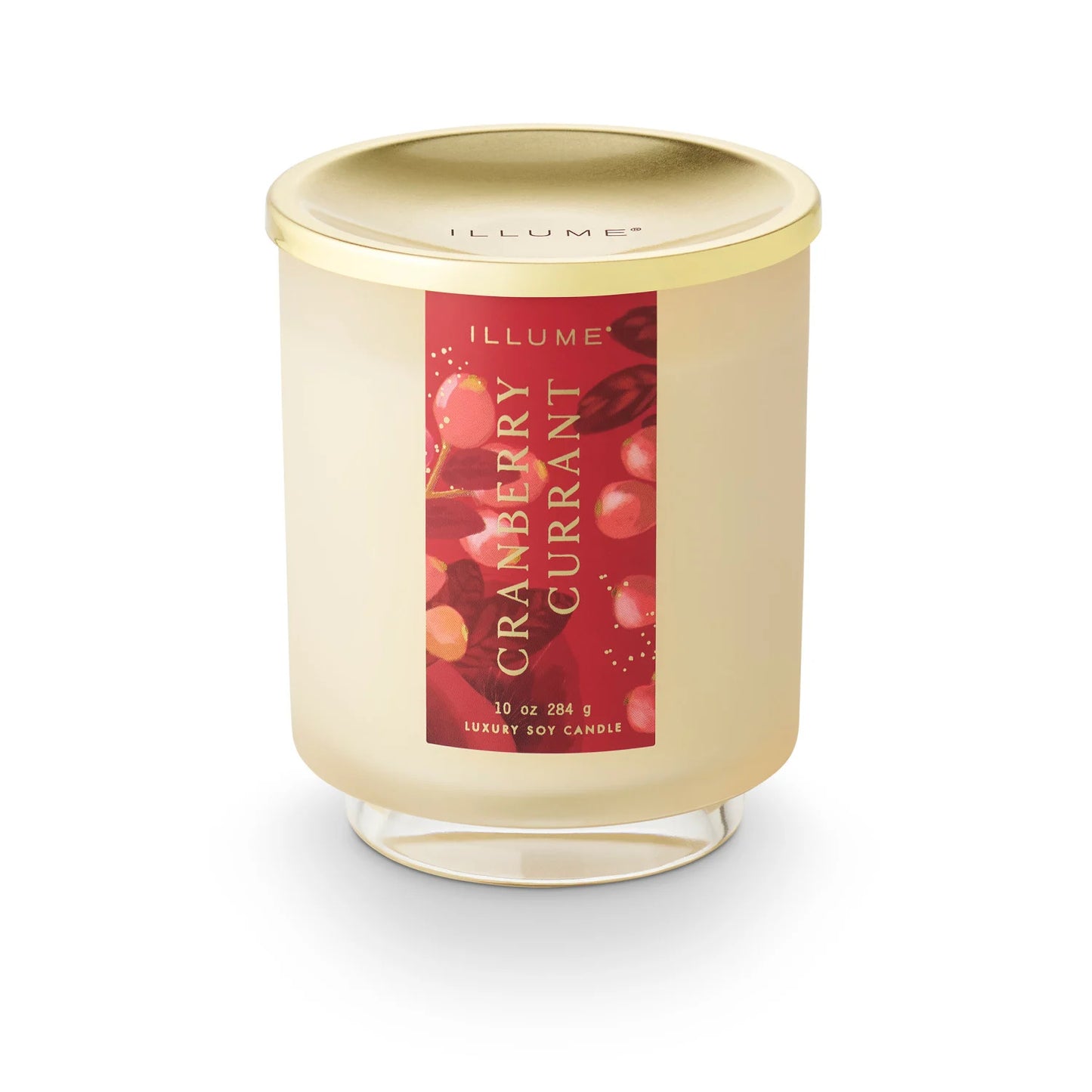 Cranberry Currant Signature Glass Candle with Lid