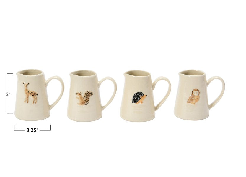 Hand-Painted Forest Animal Creamer - Hedgehog