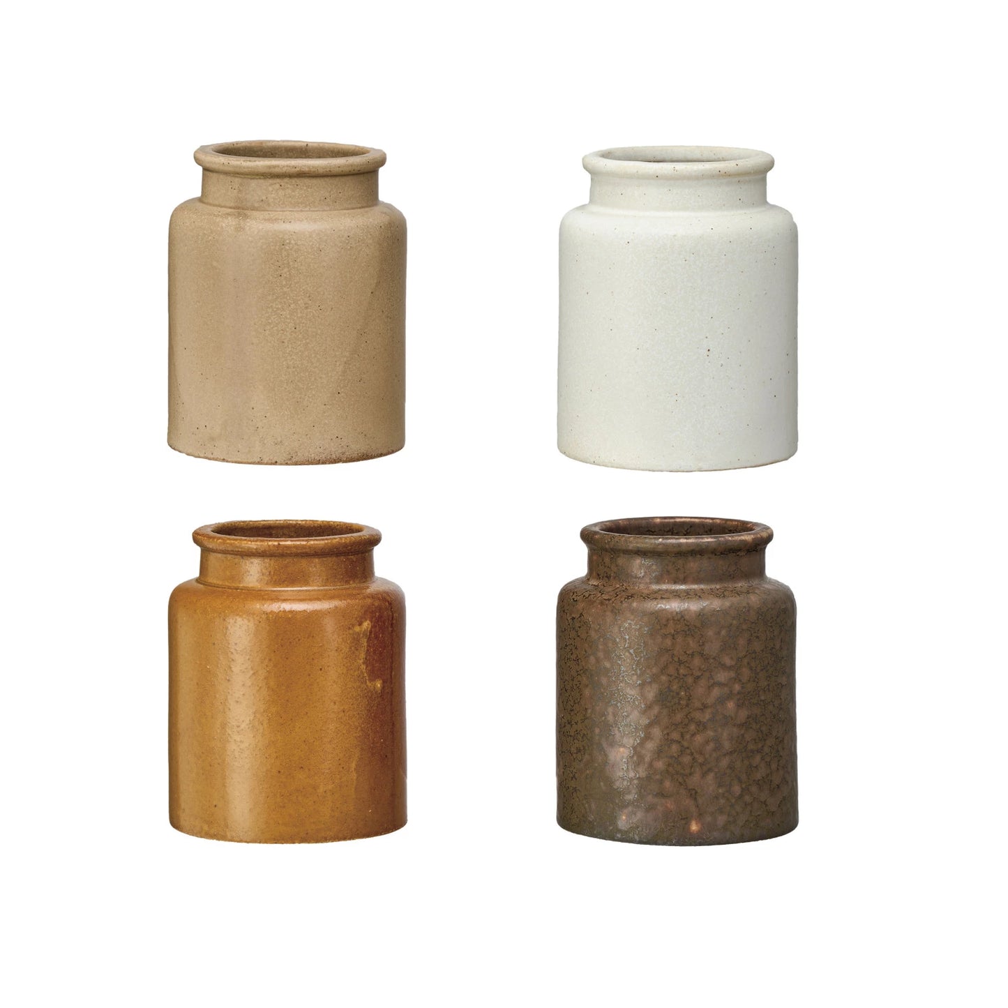 Vintage Mustard Crock - Brown