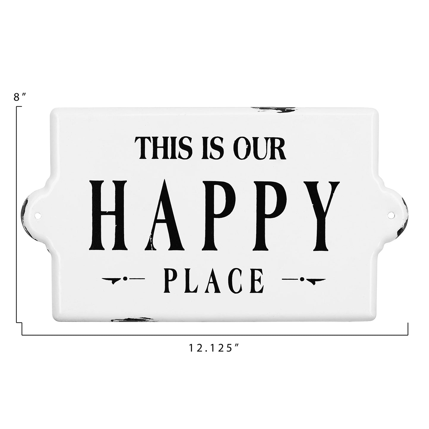 "This is Our Happy Place" Enameled Wall Art