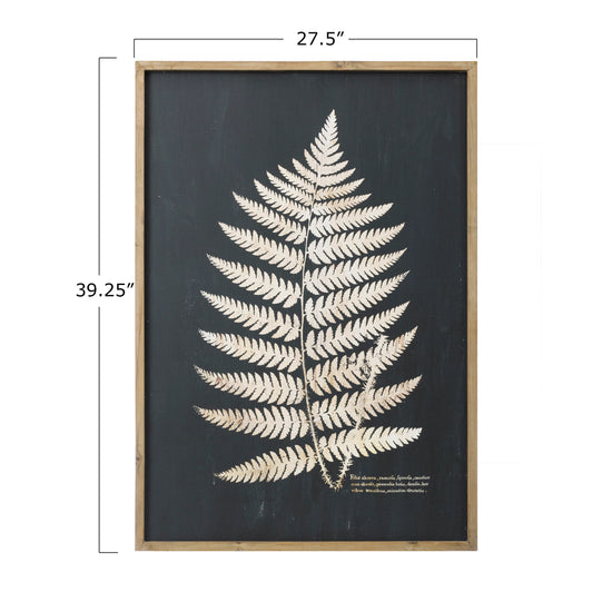 Fern Leaf Prints with Wooden Frame