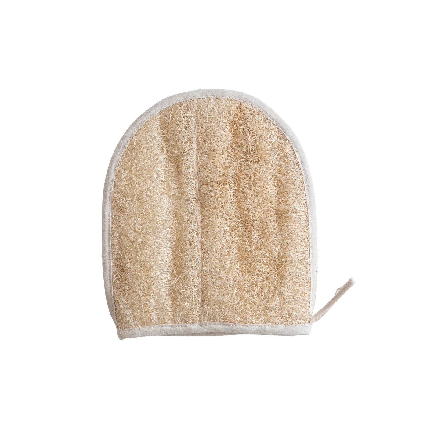 Cotton Terry Cloth/Loofah Shower Mitt With Loop