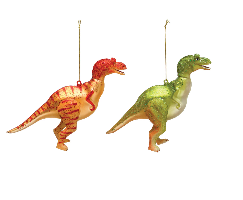 T-Rex Dinosaur Holiday Ornament - Green